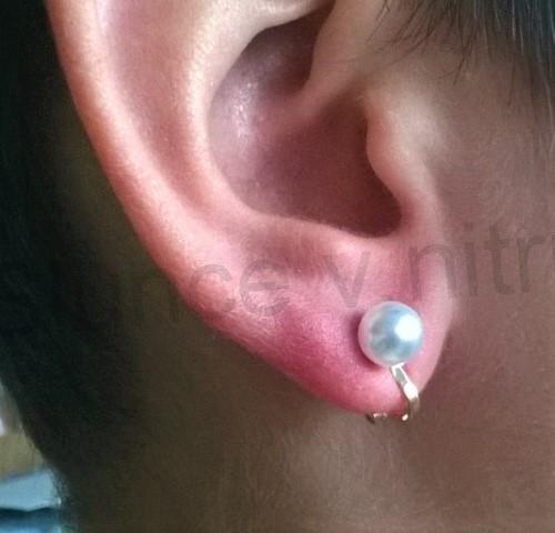 Náušnice klipsy bilé perly 10 mm (BB661)