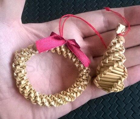 Vánoční slaměné dekorace - přivěšky (V60)