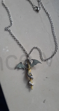 Náhrdelník řetízek meč s drakem - Hra o trůny (BD72)