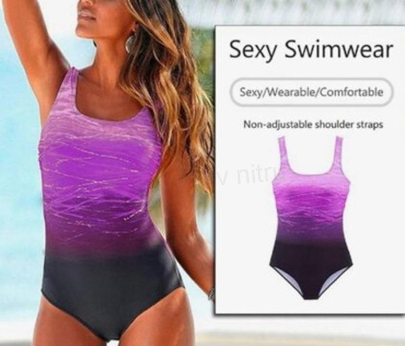 Sportovní dámské jednodílné plavky Sweetneed chida s efektem vel. L (K178)