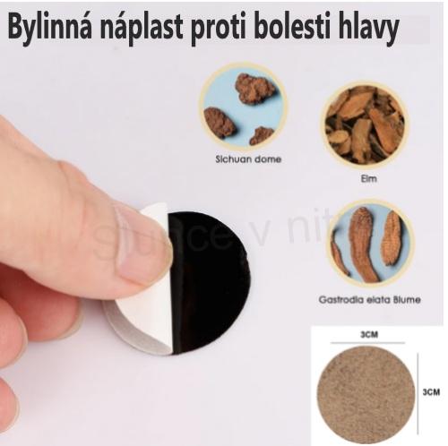 Náplast na bolest hlavy migrená a jiné 12 kusů (F52)
