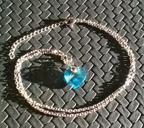 Náhrdelník s rakouským křišťálovým srdcem Swarovsk Elements (BD658)