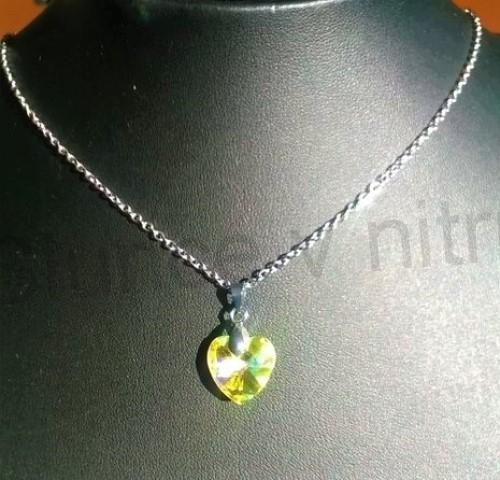 Náhrdelník s rakouským křišťálovým srdcem Swarovsk Elements (BD659)