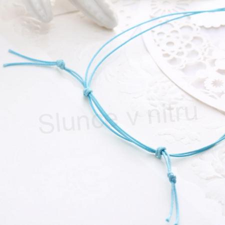 Šňůrkový náramek na nohu, kotnik želva černý (BC558)