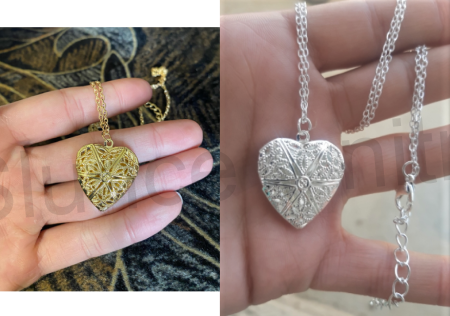 Pozlacený náhrdelník s přívěškem srdce - otevirací (BD751)