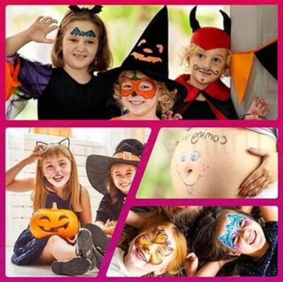 Barvy na obličej a tělo 16 barev (E904)