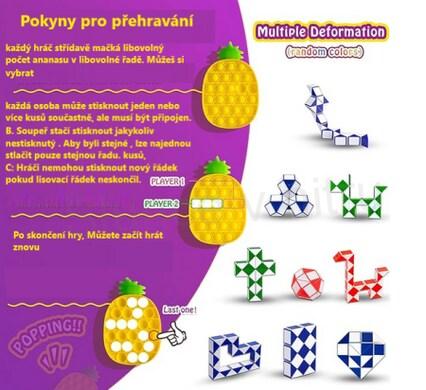 Sada Fidget s Pop it Toys, sada senzorických hraček (D922)