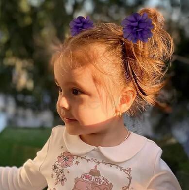 Gumička do vlasů s kytičkou Zelená zelinkavá (H567)