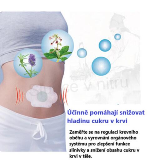Náplast pro diabetiky, snížení hladiny cukru v krvi 6 kusů v balení (F67)