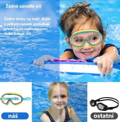 Plavecké brýle UV ochrana proti zamlžení modrý (D981)