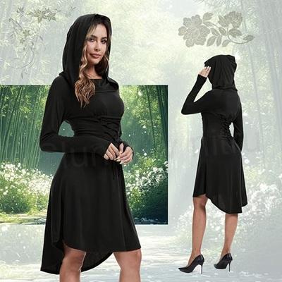 Dámské gotické středověké oblečení šaty s doplňky velikost 3XL (K671)