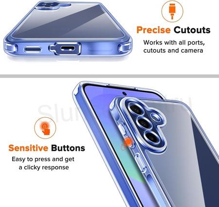 ivoler čiré pouzdro + 1× sklo – Samsung Galaxy A57 5G (modré) (L68)