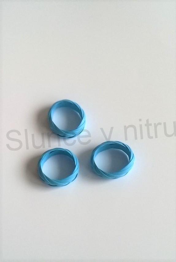 Ručně pletené prsteny z EKO materiálu červený velikost 58 (BP74)