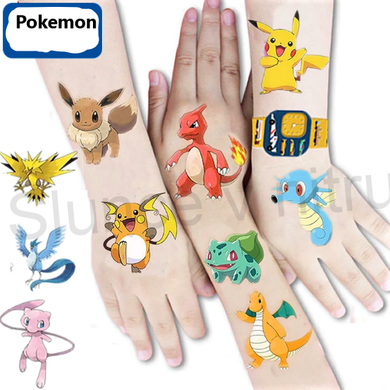 Voděodolné, dočasné tetovaní Pokemon (E454)