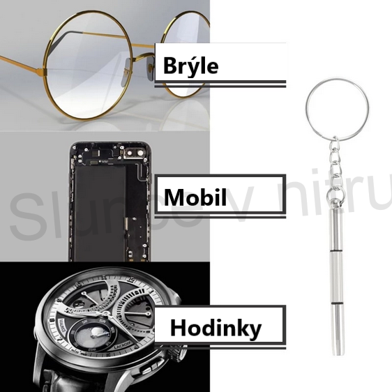 Přívěsek na klíče - multifunkční mini šroubovák 3 v 1 (H267)