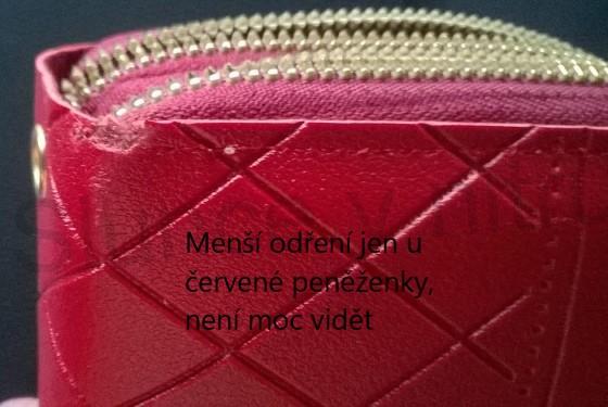 Velká zdvojená dámská peněženka z kůže růžová (J31)