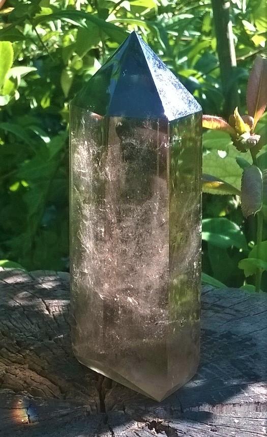 Záhněda broušená špice s duhami 300 g (Brazílie) (X1062)