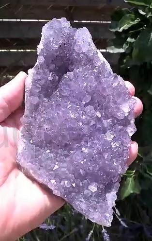 Ametyst drúza růže narostlá v chalcedonu 567g (Brazílie) (X1152)