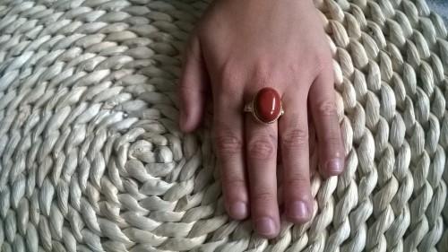 Minerální prsten jaspis, velikost 57 (X1203)