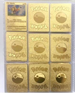 Pokemon zlatá foliová karta 1 kus (D698)