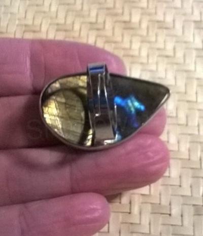 Nastavitelný minerální prsten labradorit (X1444)