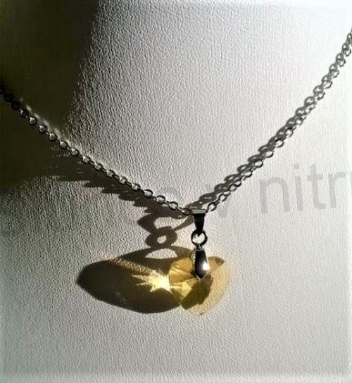 Náhrdelník s rakouským křišťálovým srdcem Swarovsk Elements (BD658)