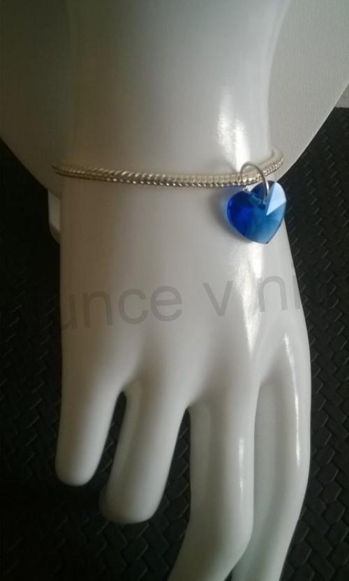 Pandora náramek swarovski elements růžové srdce (BC557)