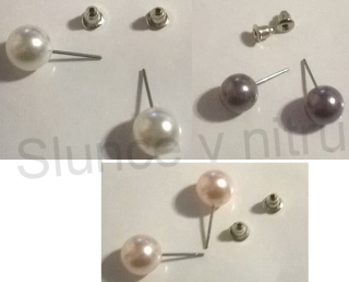 Puzetové náušnice z chirurgické oceli více barev 4,6 x 15 mm (BB353)