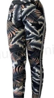 Dámské legíny černé – ozdobné pruhy, více velikostí (K196)