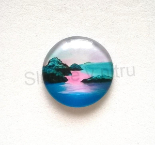 Kabošon kulatý - sklo 25 mm (AD122)