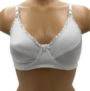 Dámská podprsenka s kosticemi bez výstuže Velikost 105 B bílá (K204)