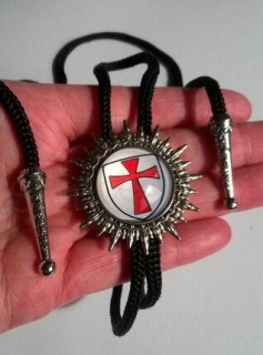 Bolo kravata s templářským křížem (BD701)