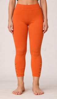 Dámské oranžové elastické legíny – univerzální velikost S–3XL (K222)