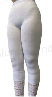 Dámské legíny bílé – univerzální velikost, vzor (K223)