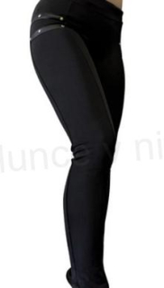 Dámské černé elastické legíny 3XL (K225)