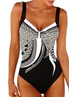 Dámské jednodílné plavky Push Up XL (K230)