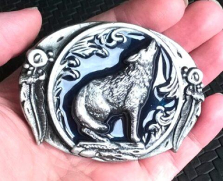 Vlčí přezka, vlk spona na opasek (H450)