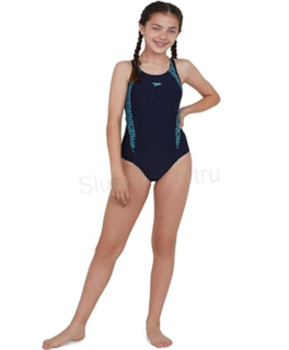 Sportovní dívčí jednodílné plavky Speedo 128 tmavě modré (W180)