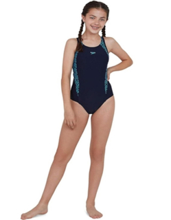 Sportovní dívčí jednodílné plavky Speedo 128 tmavě modré (W180)