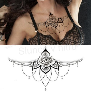 Voděodolné, dočasné tetovaní  ornament, vzor (E698)