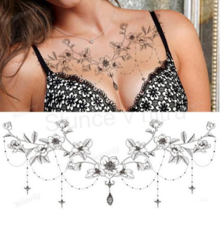 Voděodolné, dočasné tetovaní  ornament, vzor (E699)