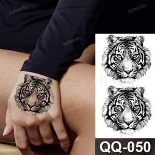 Voděodolné, dočasné tetovaní tygr (E708)