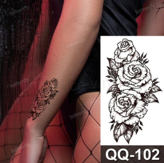 Voděodolné, dočasné tetovaní kytička (E712)