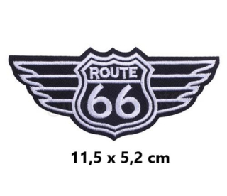 Moto nášivka Route 66 velikost 11,5 x 5,2 cm (C666)