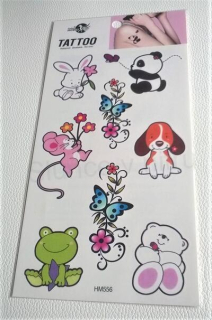 Voděodolné, dočasné tetovaní zviřátka (E721)