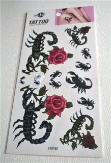 Voděodolné, dočasné tetovaní Štír (E725)