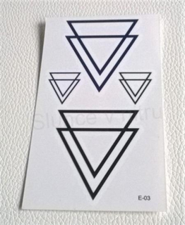 Voděodolné, dočasné tetovaní znak, trojuhelník (E738)