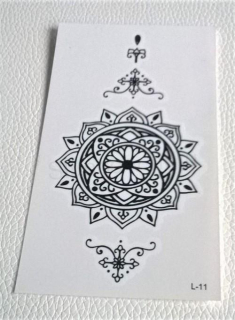 Voděodolné, dočasné tetovaní mandala, ornament (E742)