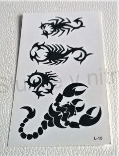 Voděodolné, dočasné tetovaní štír, škorpion (E745)