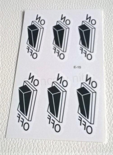 Voděodolné, dočasné tetovaní symbol, znak, vypínač (E749)